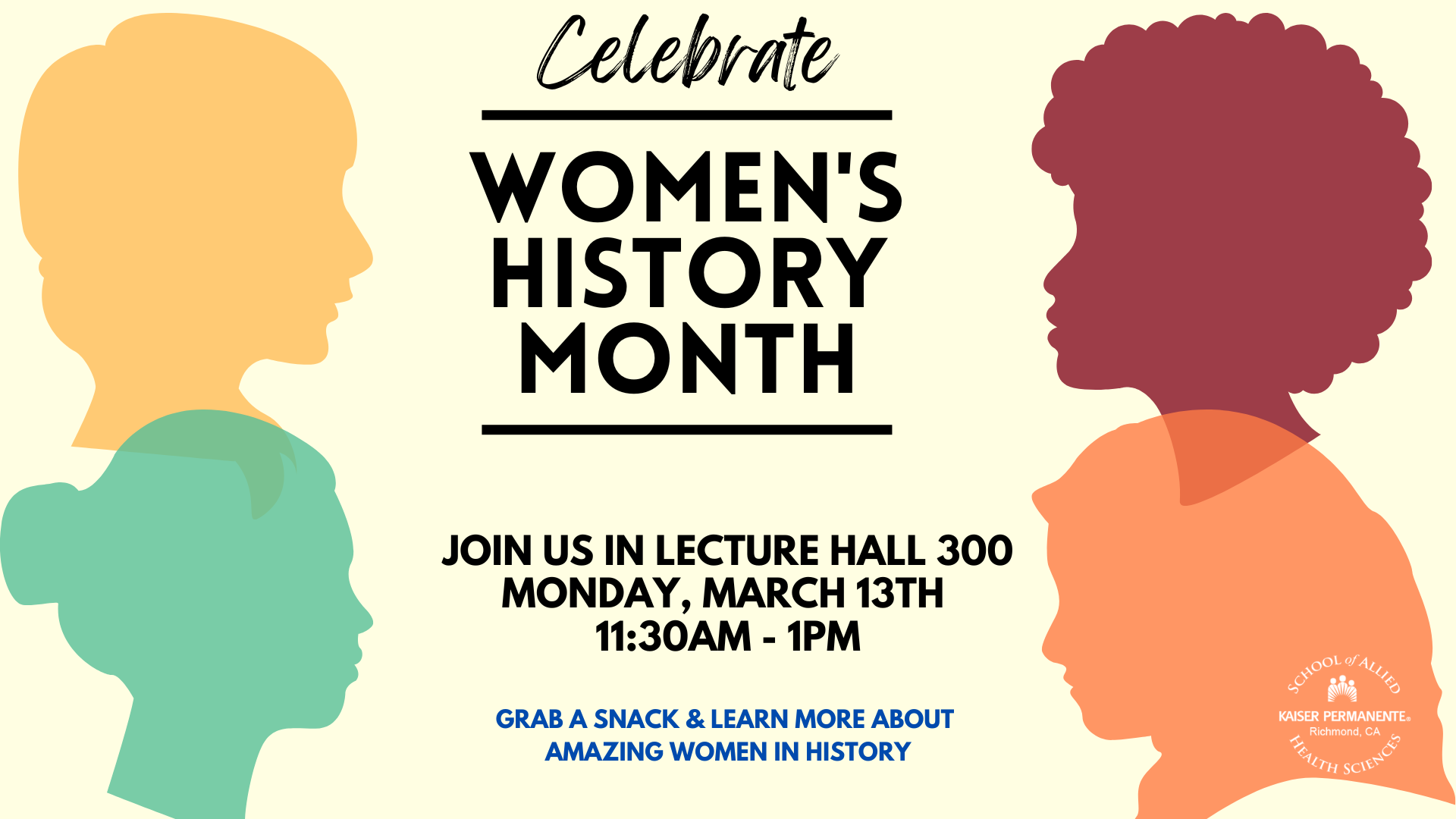 Join Us For A Very Special Women's History Month Celebration 