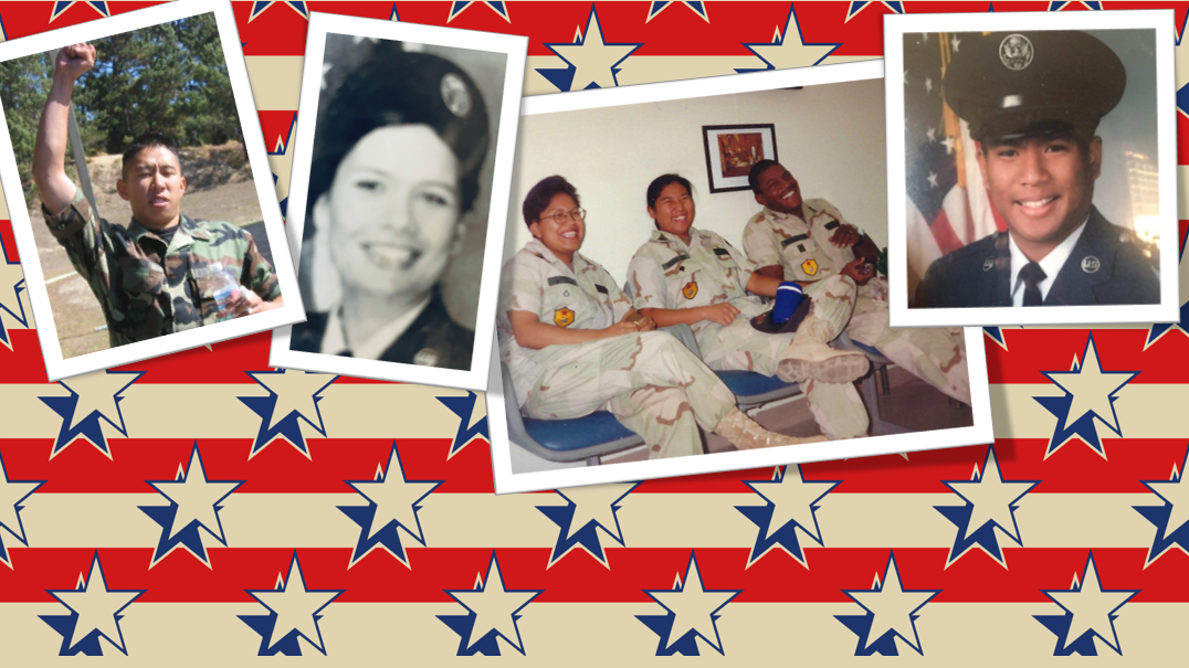 Four veterans who are faculty