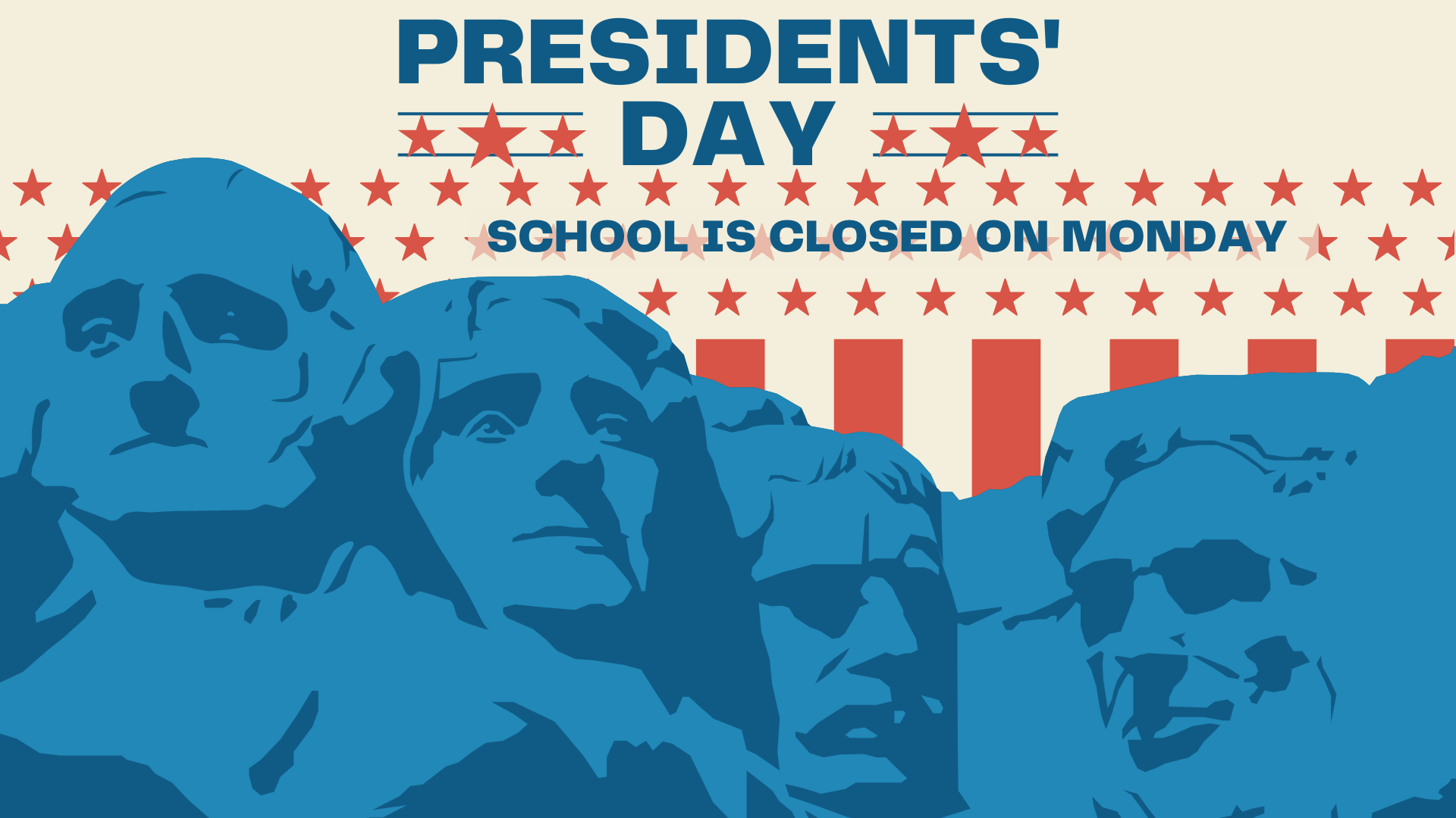Mt Rushmore graphic for President's day