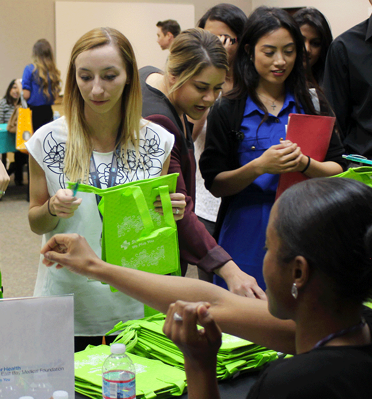 students at career fair